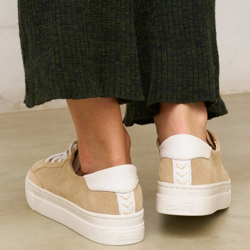 NEW Soludos Ibiza Women's Platform Sneaker Sand Tan 6 - Picture 6 of 14